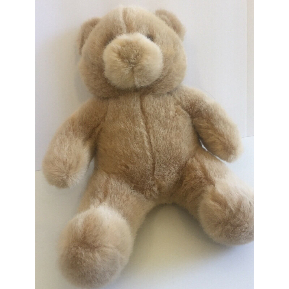 BAB Light Brown Basic Bear Talking Says 6 Phrases Stuffed Animal Plush 12” Soft